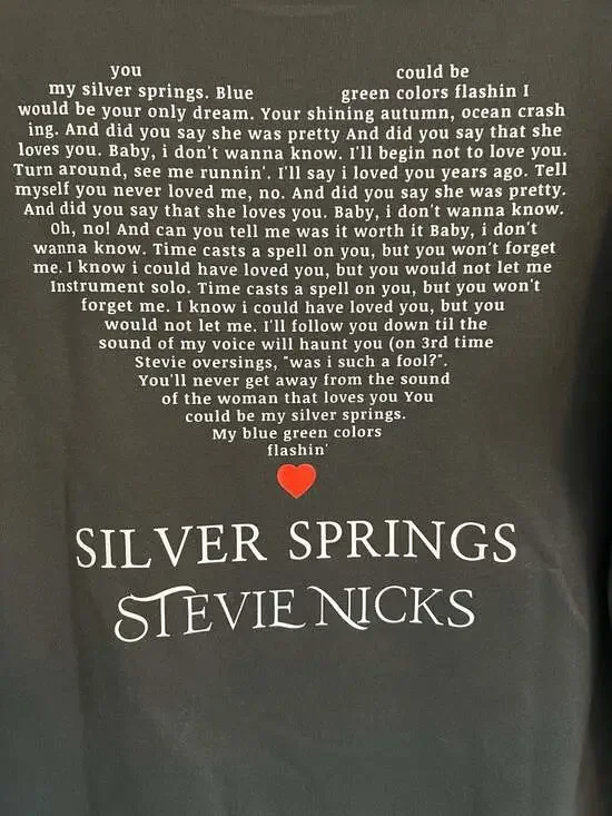 Stevie Nicks Don't Be A Lady Be A Legend Silver Springs Double Sided Sweatshirt - Picture 4 of 4